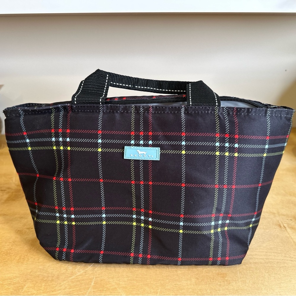 Scout plaid lunch bag-cute tag